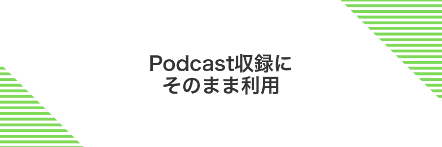 Podcast収録にそのまま利用
