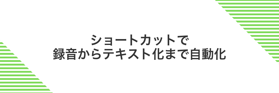 ショートカットで録音からテキスト化まで自動化
