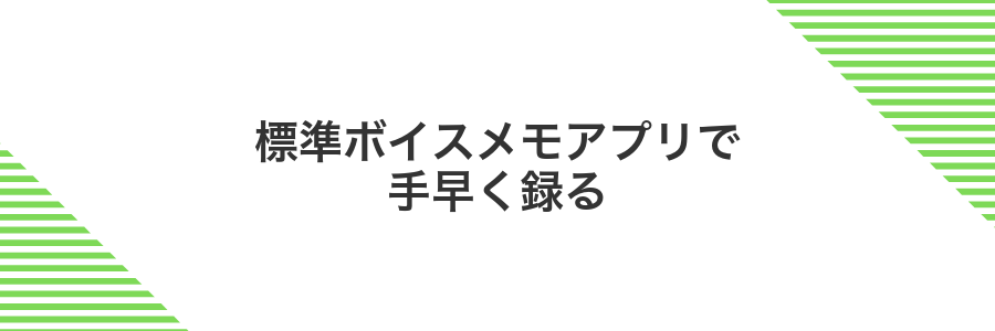 標準ボイスメモアプリで手早く録る