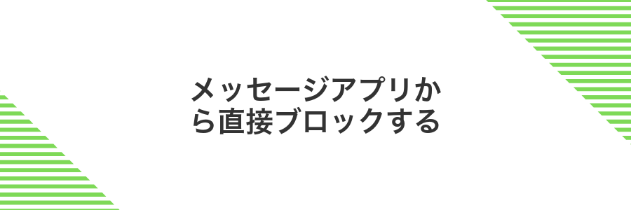 メッセージアプリから直接ブロックする
