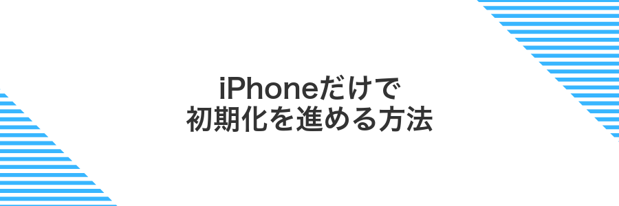 iPhoneだけで初期化を進める方法