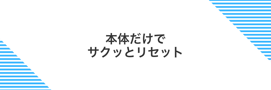 本体だけでサクッとリセット
