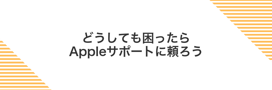 どうしても困ったらAppleサポートに頼ろう