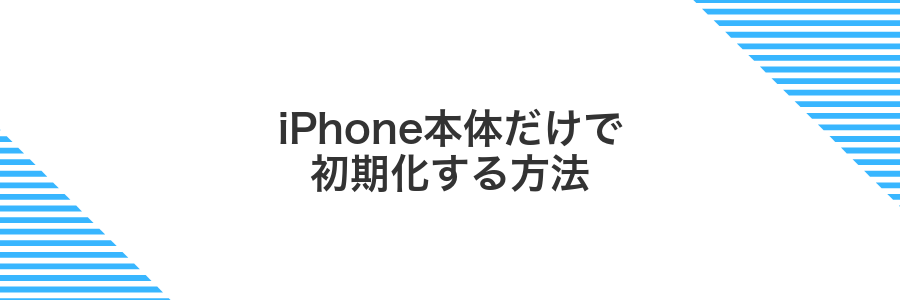 iPhone本体だけで初期化する方法