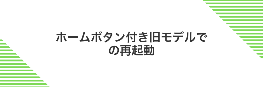 ホームボタン付き旧モデルでの再起動
