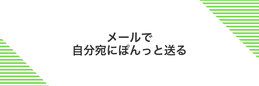 メールで自分宛にぽんっと送る