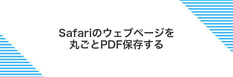 Safariのウェブページを丸ごとPDF保存する