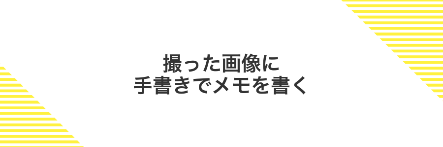 撮った画像に手書きでメモを書く