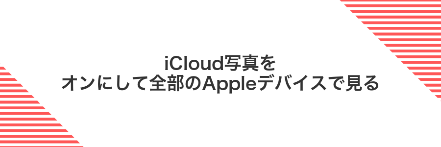 iCloud写真をオンにして全部のAppleデバイスで見る