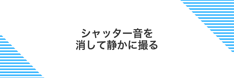 シャッター音を消して静かに撮る