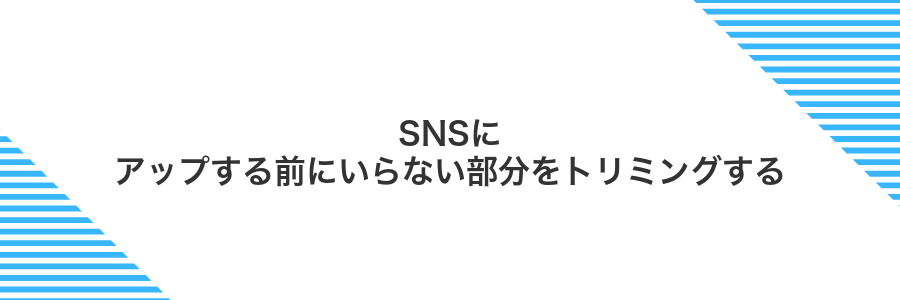 SNSにアップする前にいらない部分をトリミングする