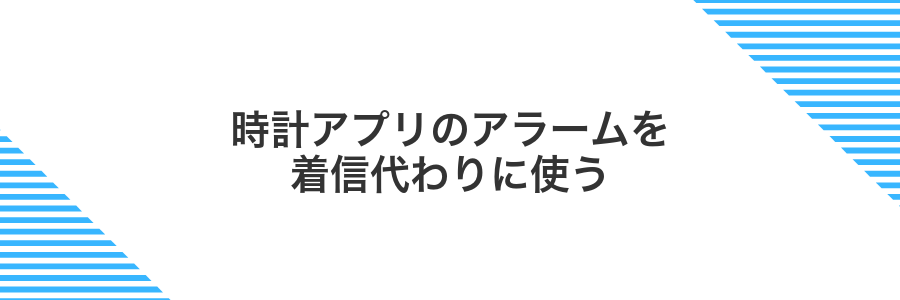 時計アプリのアラームを着信代わりに使う
