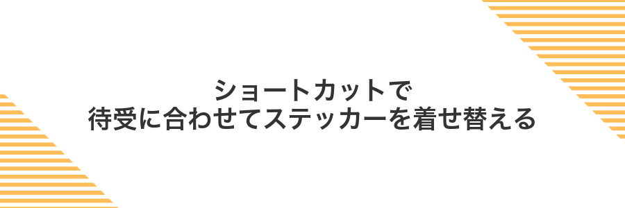 ショートカットで待受に合わせてステッカーを着せ替える