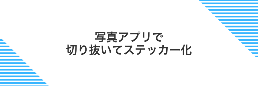 写真アプリで切り抜いてステッカー化