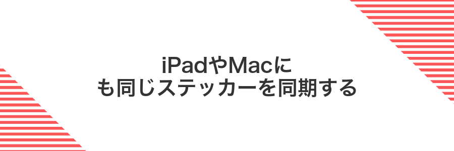 iPadやMacにも同じステッカーを同期する