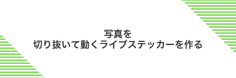 写真を切り抜いて動くライブステッカーを作る