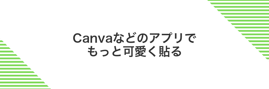 Canvaなどのアプリでもっと可愛く貼る
