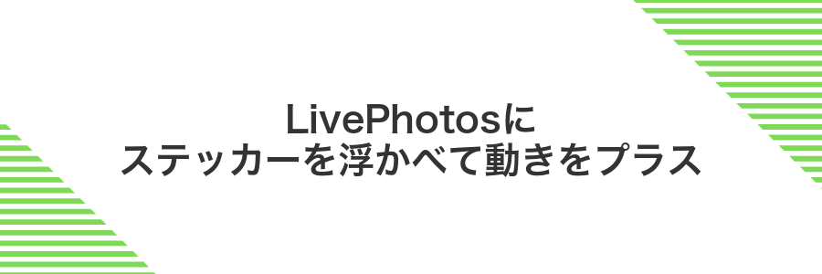 LivePhotosにステッカーを浮かべて動きをプラス