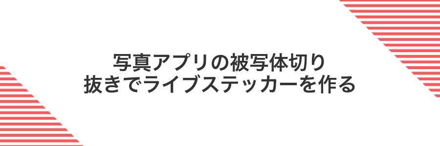 写真アプリの被写体切り抜きでライブステッカーを作る