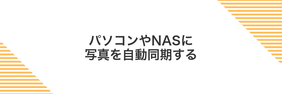 パソコンやNASに写真を自動同期する