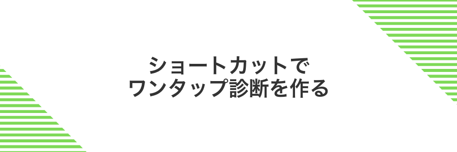 ショートカットでワンタップ診断を作る