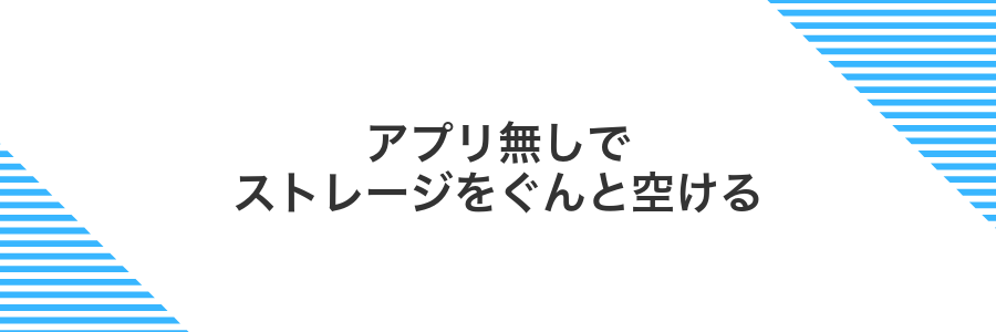 アプリ無しでストレージをぐんと空ける