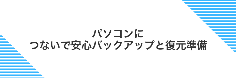 パソコンにつないで安心バックアップと復元準備