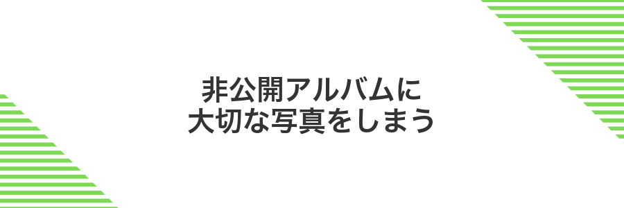非公開アルバムに大切な写真をしまう