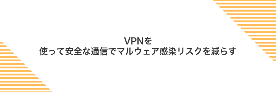 VPNを使って安全な通信でマルウェア感染リスクを減らす