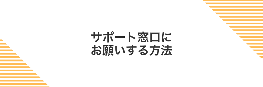 サポート窓口にお願いする方法
