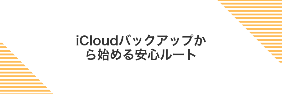 iCloudバックアップから始める安心ルート