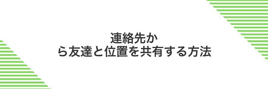 連絡先から友達と位置を共有する方法