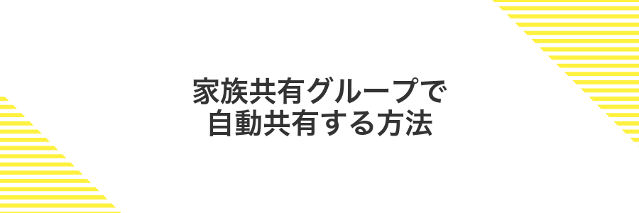 家族共有グループで自動共有する方法