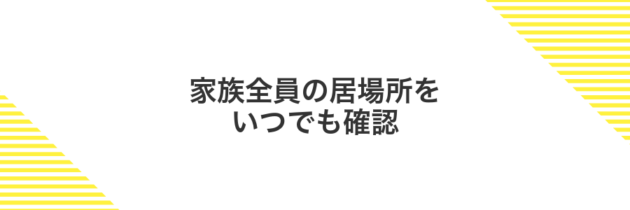 家族全員の居場所をいつでも確認