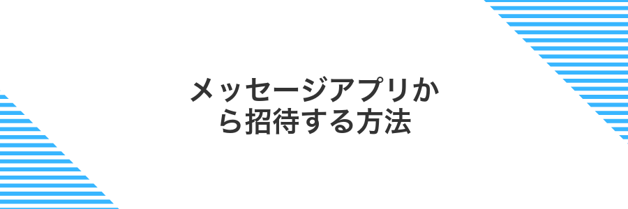 メッセージアプリから招待する方法