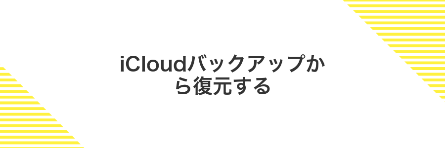 iCloudバックアップから復元する
