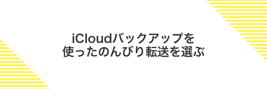 iCloudバックアップを使ったのんびり転送を選ぶ