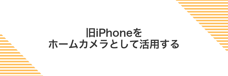 旧iPhoneをホームカメラとして活用する