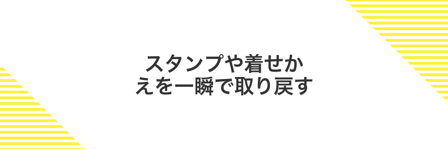 スタンプや着せかえを一瞬で取り戻す