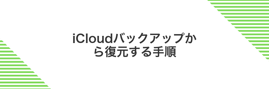 iCloudバックアップから復元する手順