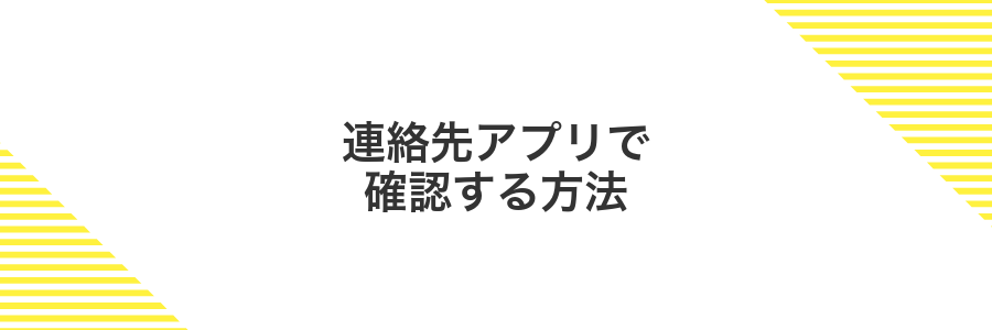 連絡先アプリで確認する方法