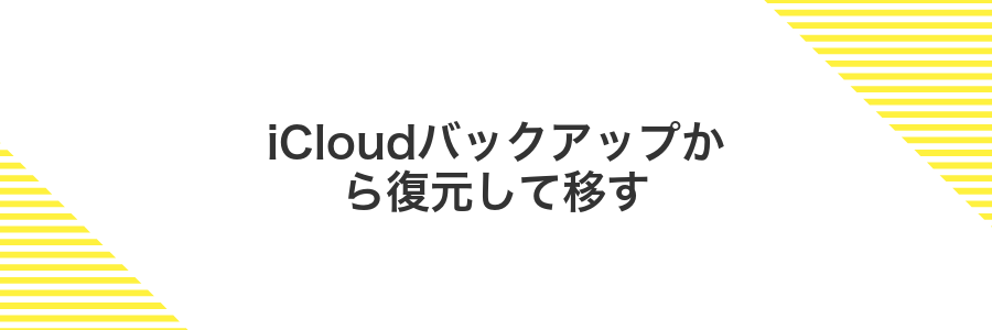iCloudバックアップから復元して移す