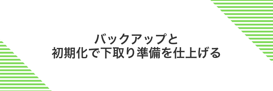 バックアップと初期化で下取り準備を仕上げる