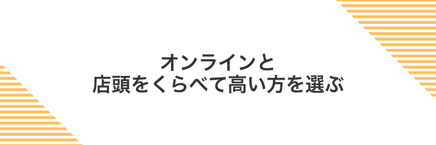 オンラインと店頭をくらべて高い方を選ぶ