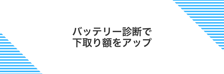バッテリー診断で下取り額をアップ