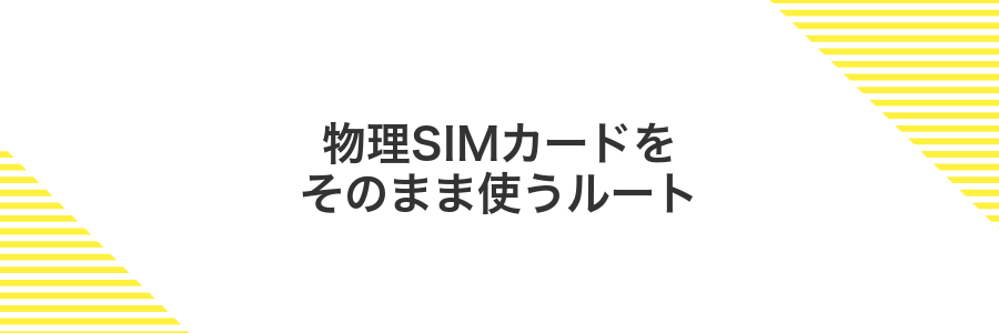 物理SIMカードをそのまま使うルート