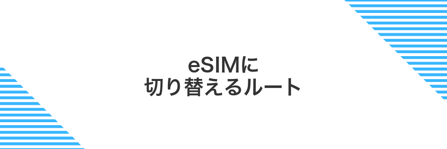 eSIMに切り替えるルート
