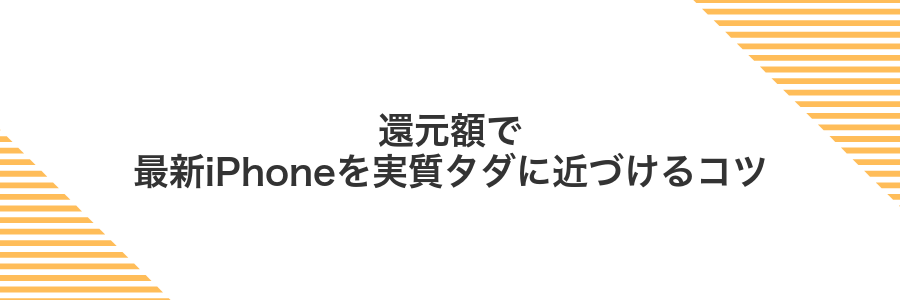 還元額で最新iPhoneを実質タダに近づけるコツ