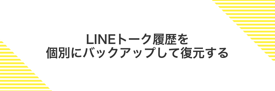 LINEトーク履歴を個別にバックアップして復元する