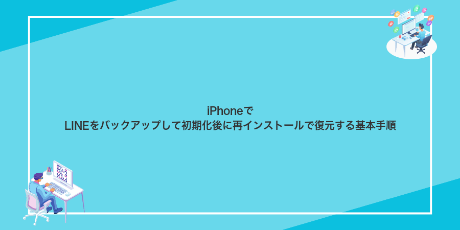 iPhoneでLINEをバックアップして初期化後に再インストールで復元する基本手順